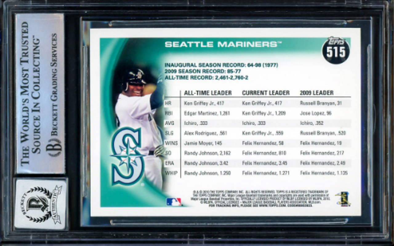 Ken Griffey Jr. & Ichiro Suzuki Autographed 8x10 Photo Seattle Mariners  Signed In Teal Beckett BAS Witness Stock #217971