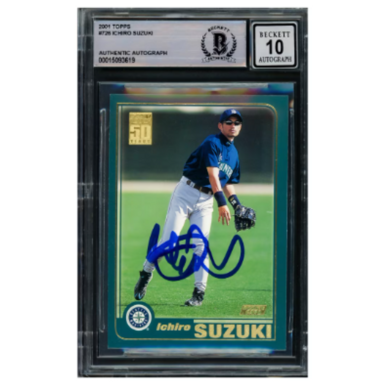 スポーツ選手 ICHIRO AUTOGRAPH CARD Shop Ichiro Suzuki Seattle Mariners Autographed 2001 Topps