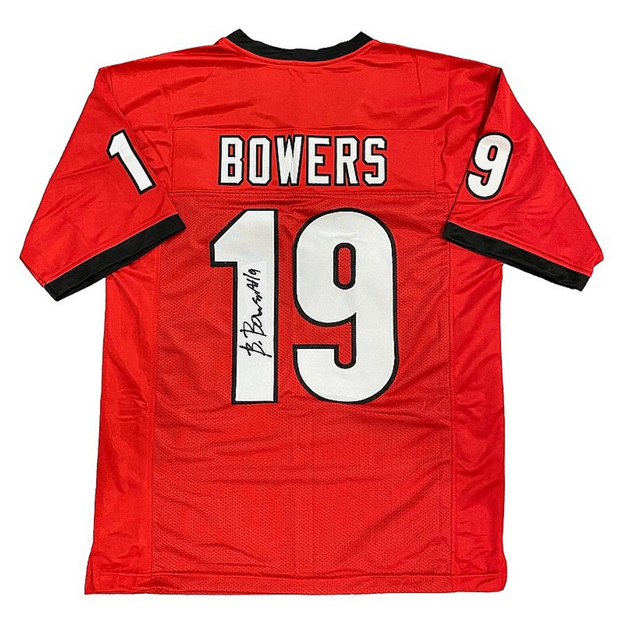 Brock Bowers Autographed Georgia Bulldogs (Red #19) Custom Jersey