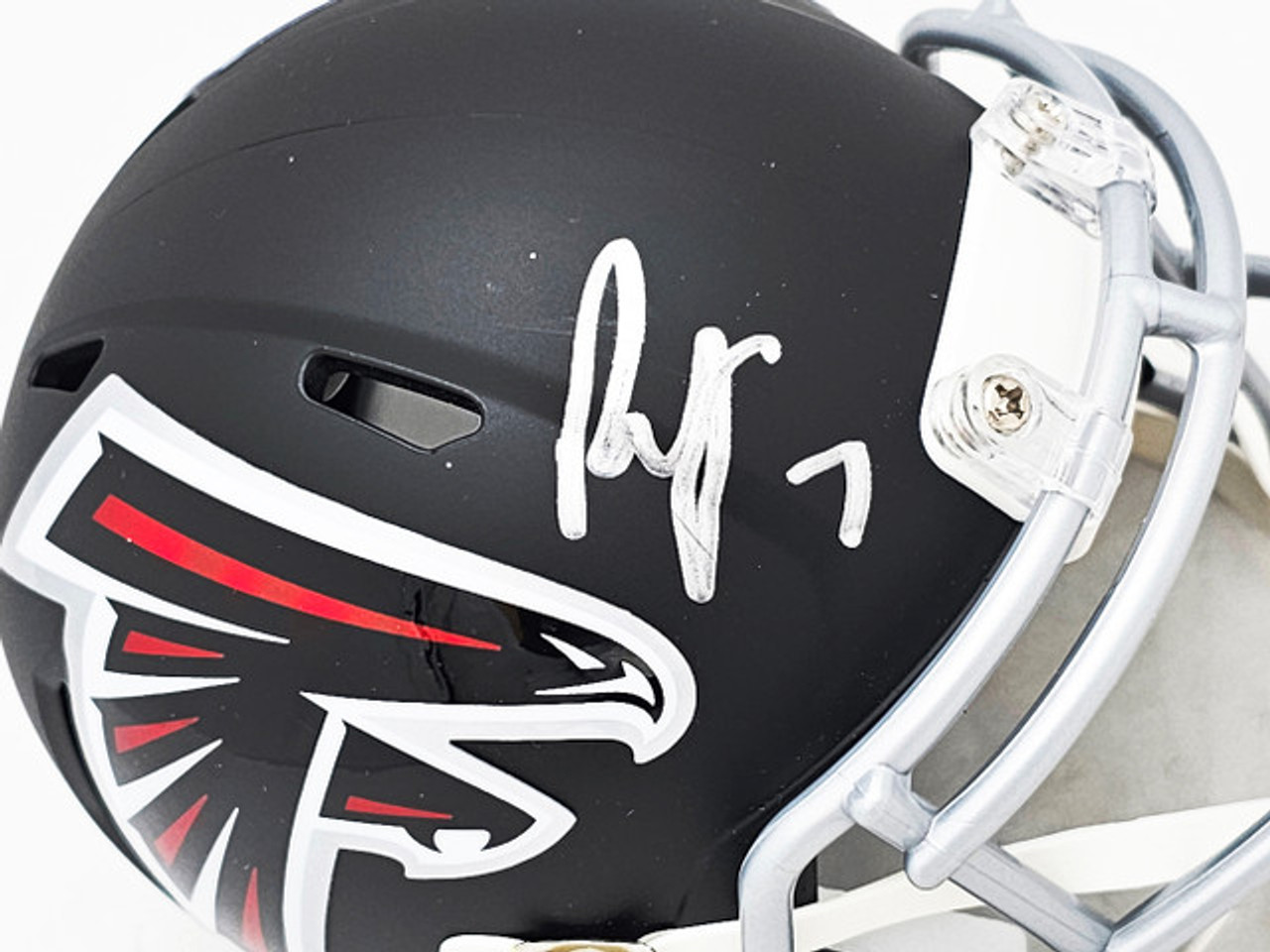 Shop Bijan Robinson Atlanta Falcons Autographed Black Speed Mini Helmet