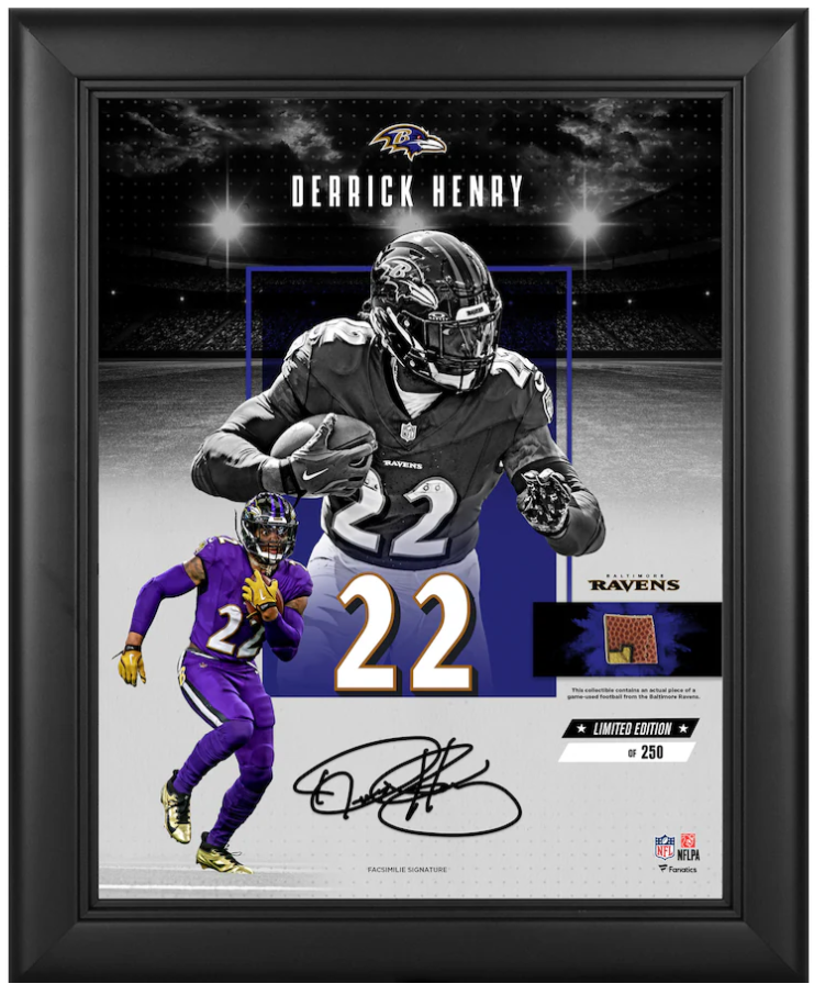 Derrick Henry Baltimore Ravens Framed 11