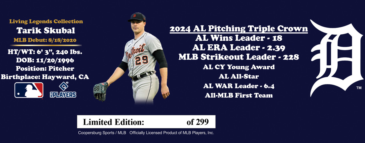 Shop Tarik Skubal Detroit Tigers Cy Young Bat Limited Edition of 299