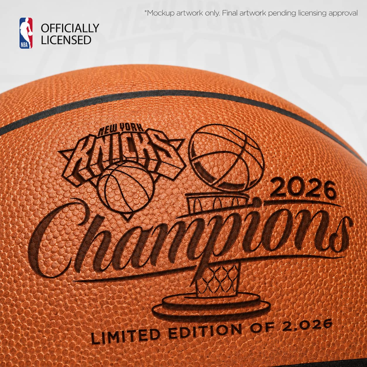 New York Knicks Official 2026 NBA Championship Basketball | Nikco