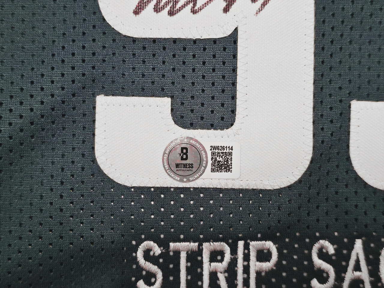 Autographed Eagles Strip Sack Champions Jersey: Graham & Williams