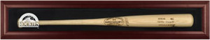 Mahogany Framed MLB Single Bat Rockies Display Case Mahogany Framed MLB Single Bat Rockies Display Case