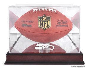 Mahogany Football Seahawks Display Case Mahogany Football Seahawks Display Case