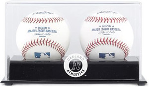 Deluxe MLB Two Baseball Cube Athletics Display Case Deluxe MLB Two Baseball Cube Athletics Display Case