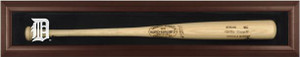 Brown Framed MLB Single Bat Tigers Display Case Brown Framed MLB Single Bat Tigers Display Case