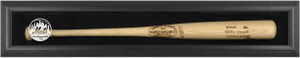 Black Framed MLB Single Bat Mets Display Case