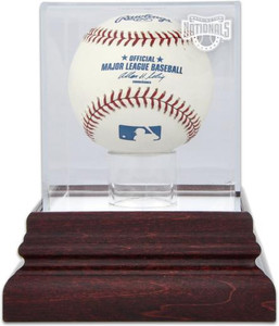 Antique Mahogany MLB Baseball Nationals Display Case Antique Mahogany MLB Baseball Nationals Display Case