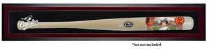 Brown Framed MLB Single Bat Orioles Display Case Brown Framed MLB Single Bat Orioles Display Case