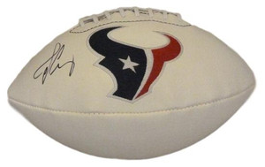Jadeveon Clowney Autographed Houston Texans white logo football JSA