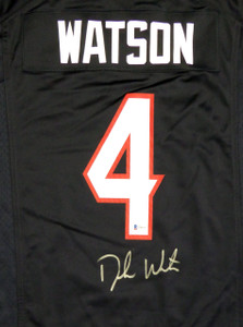 Deshaun Watson Autographed Jersey - Houston Texans Blue Nike Size M Beckett BAS