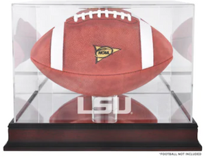 LSU Tigers Logo Mahogany Football Case LSU Tigers Logo Mahogany Football Case