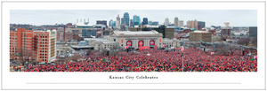 Kansas City Celebrates - Panorama of Downtown Kansas City During Super Bowl Celebration