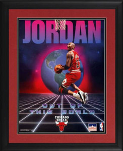 Michael Jordan Chicago Bulls Framed Unsigned 16 x 20 Out of this World Poster