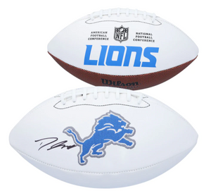 D'Andre Swift Detroit Lions Autographed Wilson White Panel Football