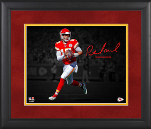 Patrick Mahomes Kansas City Chiefs Framed 11" x 14" Spotlight Photograph - Facsimile Signature Patrick Mahomes Kansas City Chiefs Framed 11" x 14" Spotlight Photograph - Facsimile Signature