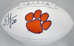 Brian Dawkins Autographed/Signed Clemson Tigers White Logo Football