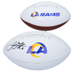 Jared Goff Los Angeles Rams Signed Jarden 2020 Logo White Panel Football Jared Goff Los Angeles Rams Signed Jarden 2020 Logo White Panel Football