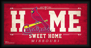 St. Louis Cardinals Framed 10" x 20" Home Sweet Home Collage St. Louis Cardinals Framed 10" x 20" Home Sweet Home Collage
