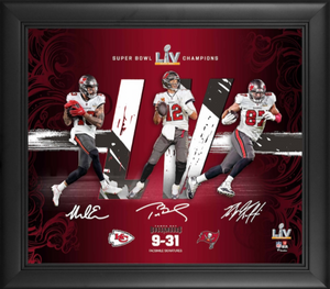 Tampa Bay Bucs Framed SB LV Champions Team Collage Tampa Bay Bucs Framed SB LV Champions Team Collage