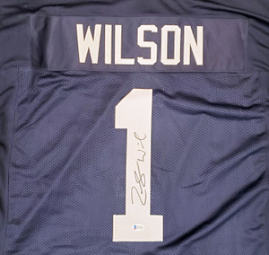 Zach Wilson BYU Cougars Signed Custom Blue Jersey  Zach Wilson BYU Cougars Signed Custom Blue Jersey
