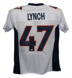 John Lynch Denver Broncos Autographed White XL Custom Jersey John Lynch Denver Broncos Autographed White XL Custom Jersey