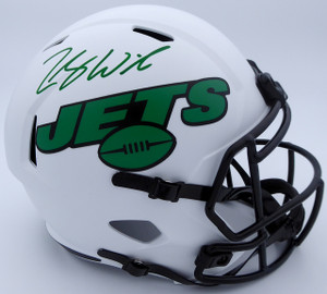 Zach Wilson New York Jets Signed Lunar Eclipse White Full Size Replica Speed Helmet Zach Wilson New York Jets Signed Lunar Eclipse White Full Size Replica Speed Helmet