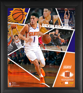 Phoenix Suns Devin Booker Framed Impact Player Collage with a Piece of Team-Used Basketball - Limited Edition Phoenix Suns Devin Booker Framed Impact Player Collage with a Piece of Team-Used Basketball - Limited Edition