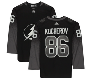 Men's Tampa Bay Lightning #86 Nikita Kucherov White 2022-23