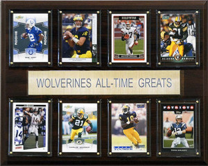 Michigan Wolverine All Time Greats 12 x 15 8 Card Plaque Michigan Wolverine All Time Greats 12 x 15 8 Card Plaque