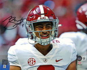 Mac Jones Autographed Alabama (Crimson #10) Custom Jersey