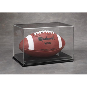 UGA 2023 CFP National Champion Logo Mahogany Football Display Case