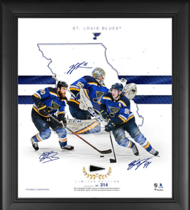 Framed Torey Krug St. Louis Blues Autographed Blue 90's Retro