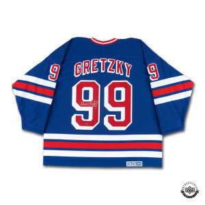 Wayne Gretzky New York Rangers Autographed Vintage Throwback Blue CCM New York Jersey  Wayne Gretzky New York Rangers Autographed Vintage Throwback Blue CCM New York Jersey