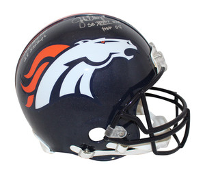 John Elway Denver Broncos Autographed Authentic VSR4 Helmet 4 Inscriptions John Elway Denver Broncos Autographed Authentic VSR4 Helmet 4 Inscriptions