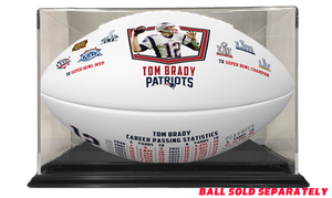 New England Pats Full Size Football Display Case UV Protection New England Pats Full Size Football Display Case UV Protection