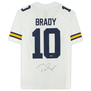 Tom Brady Michigan Wolverines Autographed White Nike Game Jersey Tom Brady Michigan Wolverines Autographed White Nike Game Jersey
