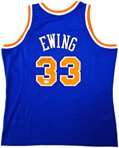 Patrick Ewing New York Knicks Signed Blue Authentic Mitchell & Ness 1991-92 HWC Swingman Jersey Size XL Patrick Ewing New York Knicks Signed Blue Authentic Mitchell & Ness 1991-92 HWC Swingman Jersey Size XL