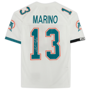Dan Marino Miami Dolphins Autographed Mitchell & Ness White Authentic Jersey with "HOF 05" Inscription Dan Marino Miami Dolphins Autographed Mitchell & Ness White Authentic Jersey with "HOF 05" Inscription
