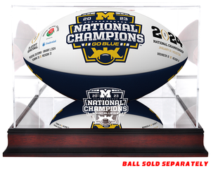 Michigan Wolverines CFP Logo Mahogany Display Case Michigan Wolverines CFP Logo Mahogany Display Case