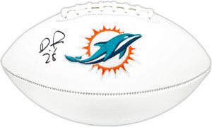 De'Von Achane Miami Dolphins Autographed White Logo Football De'Von Achane Miami Dolphins Autographed White Logo Football