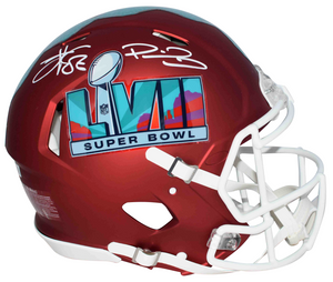 Travis Kelce and Patrick Mahomes Kansas City Chiefs Autographed Super Bowl LVII Authentic Helmet Travis Kelce and Patrick Mahomes Kansas City Chiefs Autographed Super Bowl LVII Authentic Helmet