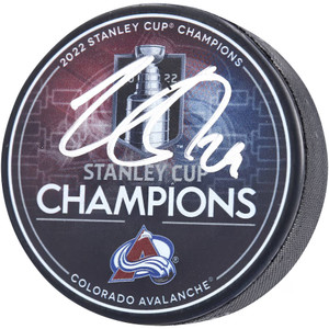 Nathan MacKinnon Colorado Avalanche Autographed 2022 Stanley Cup Puck Nathan MacKinnon Colorado Avalanche Autographed 2022 Stanley Cup Puck
