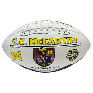 J.J. McCarthy Michigan Wolverines 2024 Exclusive Draft/Career Football Limited Edition J.J. McCarthy Michigan Wolverines 2024 Exclusive Draft/Career Football Limited Edition