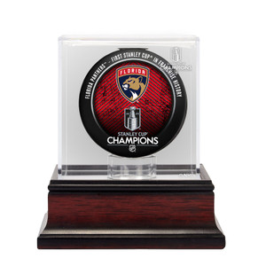 Florida Panthers 2024 Stanley Cup Champions Mahogany Puck Display Case Florida Panthers 2024 Stanley Cup Champions Mahogany Puck Display Case
