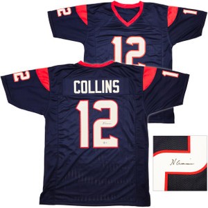Nico Collins Autographed Houston Texans Blue Custom Jersey