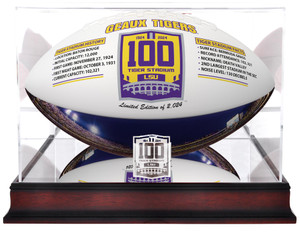 LSU 100th Anniv. Logo Mahogany Display Case LSU 100th Anniv. Logo Mahogany Display Case