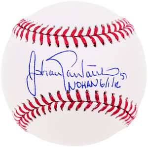 Johan Santana Autographed Official MLB Baseball New York Mets "Nohan 6/1/12" Johan Santana Autographed Official MLB Baseball New York Mets "Nohan 6/1/12"